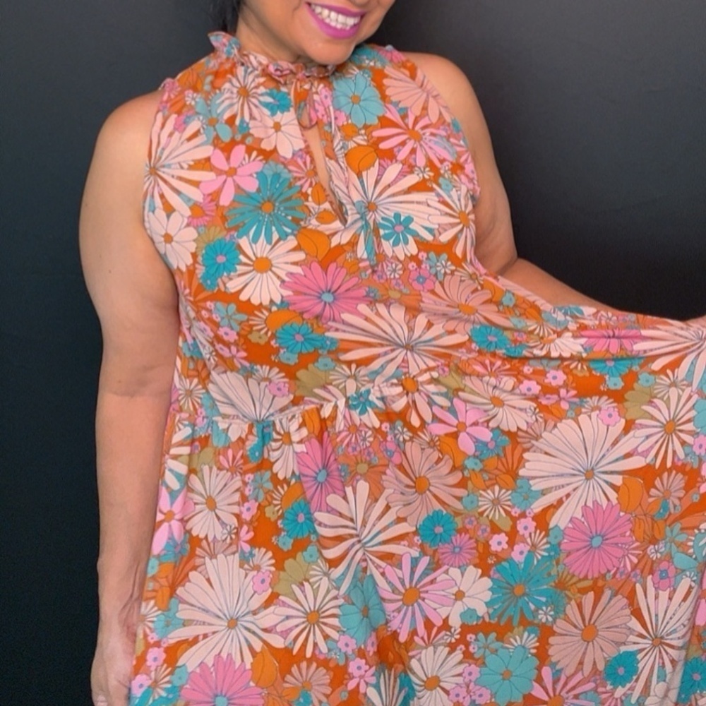BB Dakota by Steve Madden 70's Floral Maxi Dress - Size Medium (Used)